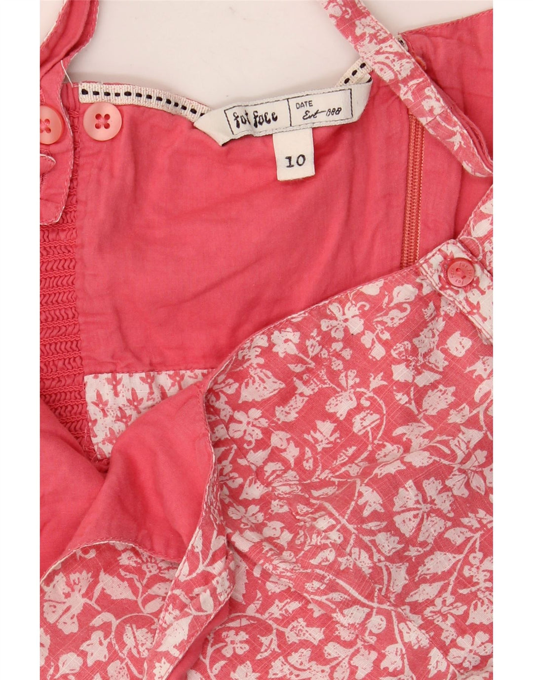 Fat Face Dame Cami Top UK 10 Small Pink Floral Bomuld