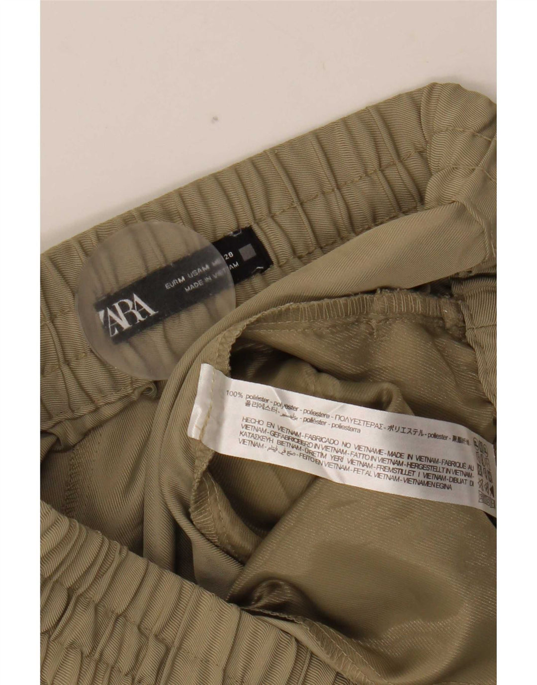 Zara Joggers Casual Bukser Medium W28 L26 Khaki Polyester
