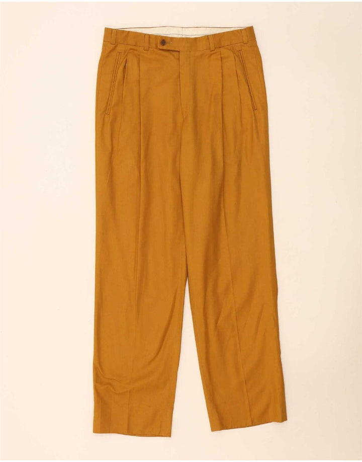 Vintage Herre 2-knap 2-delt jakkesæt IT 48 Medium W32 L32 Gul Bomuld