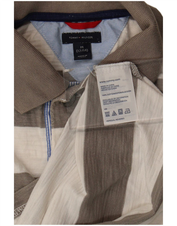 Tommy Hilfiger Boys Rugby Polo Shirt 12-13 år Mellem grå stribet