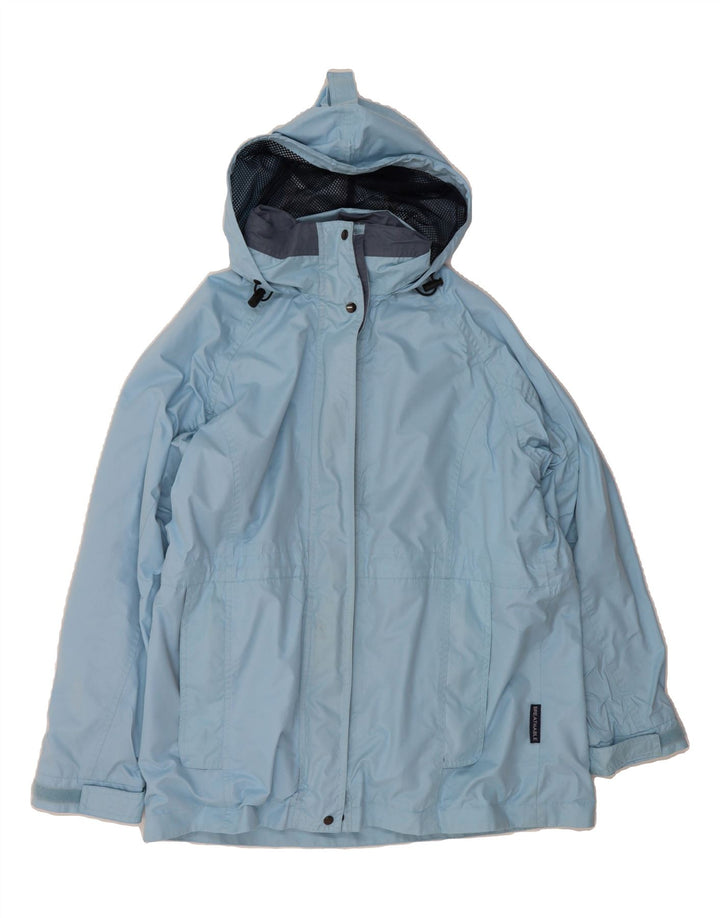 TARGET DRY Womens Hooded Rain Jacket UK 14 Large  Blue Polyester Vintage Target Dry and Second-Hand Target Dry from Messina Hembry 