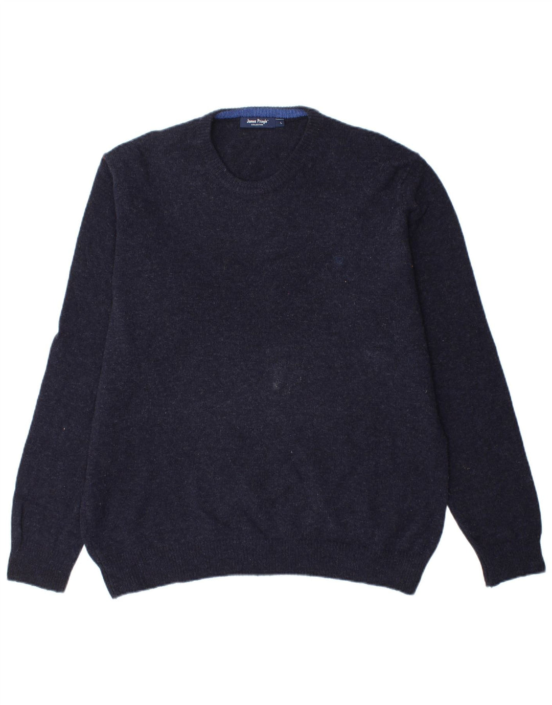JAMES PRINGLE Herre sweater med rund hals, stor marineblå uld