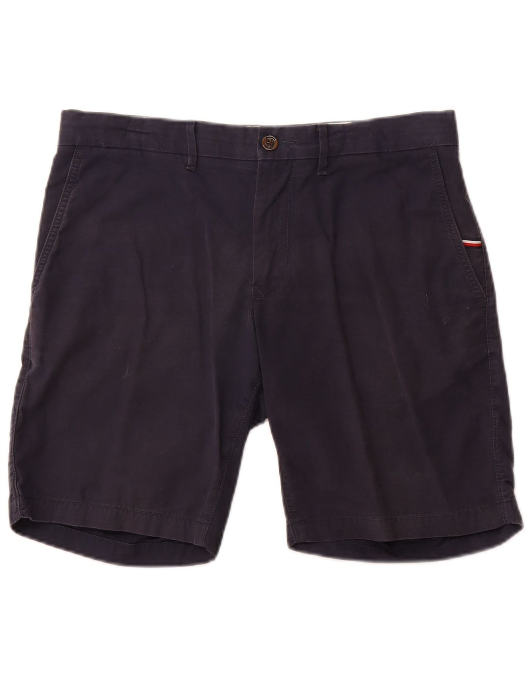 Tommy Hilfiger Herre Chino Shorts W34 Large Navy Blue Bomuld