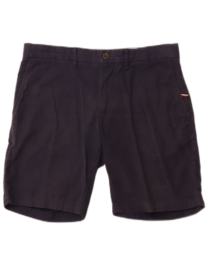 Tommy Hilfiger Herre Chino Shorts W34 Large Navy Blue Bomuld