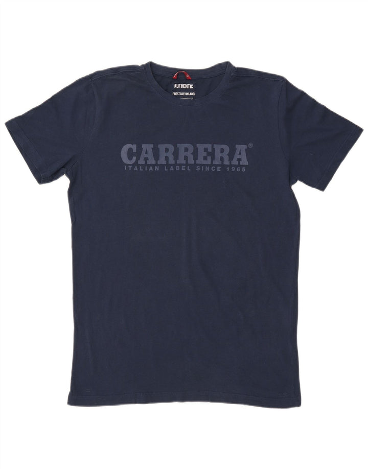 CARRERA Grafisk T-shirt til mænd, medium marineblå bomuld