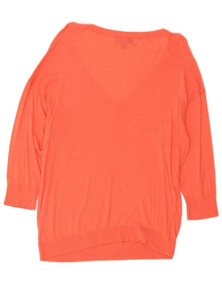 MOSSIMO Womens Big & Tall V-Neck Jumper Sweater UK 20 2XL Orange Vintage Mossimo and Second-Hand Mossimo from Messina Hembry 