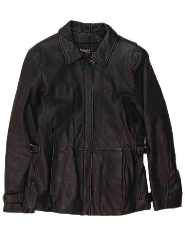 Wilsons Dame Læderjakke UK 10 Small Black Classic