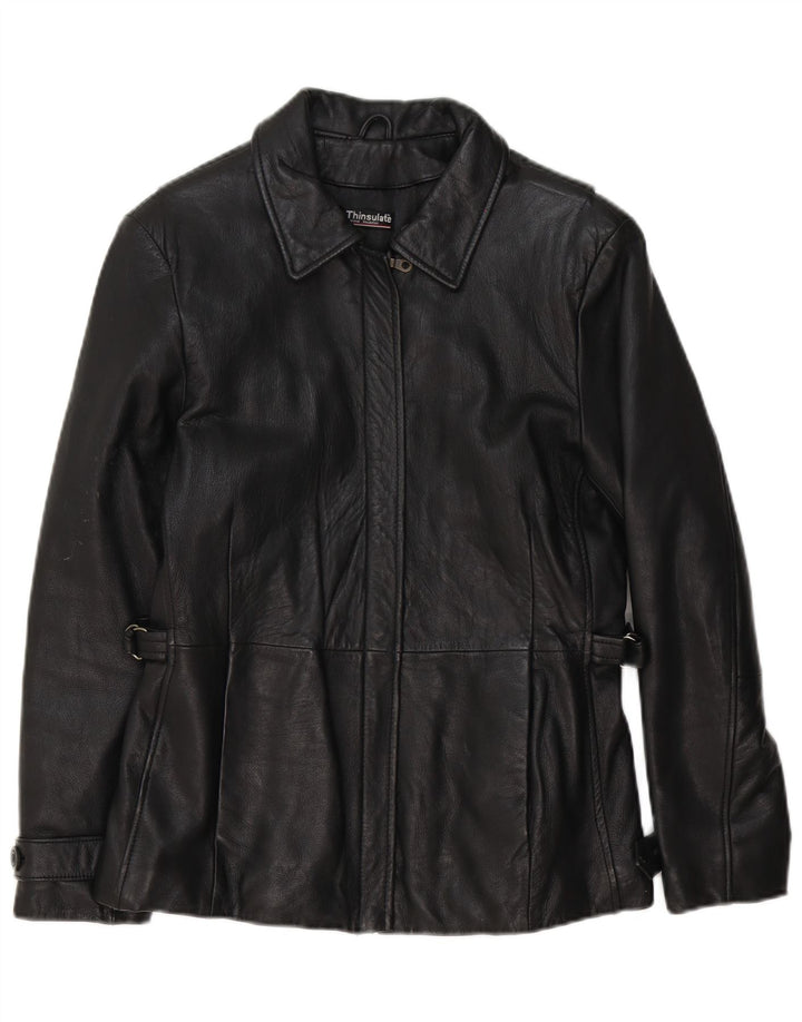 Wilsons Dame Læderjakke UK 10 Small Black Classic