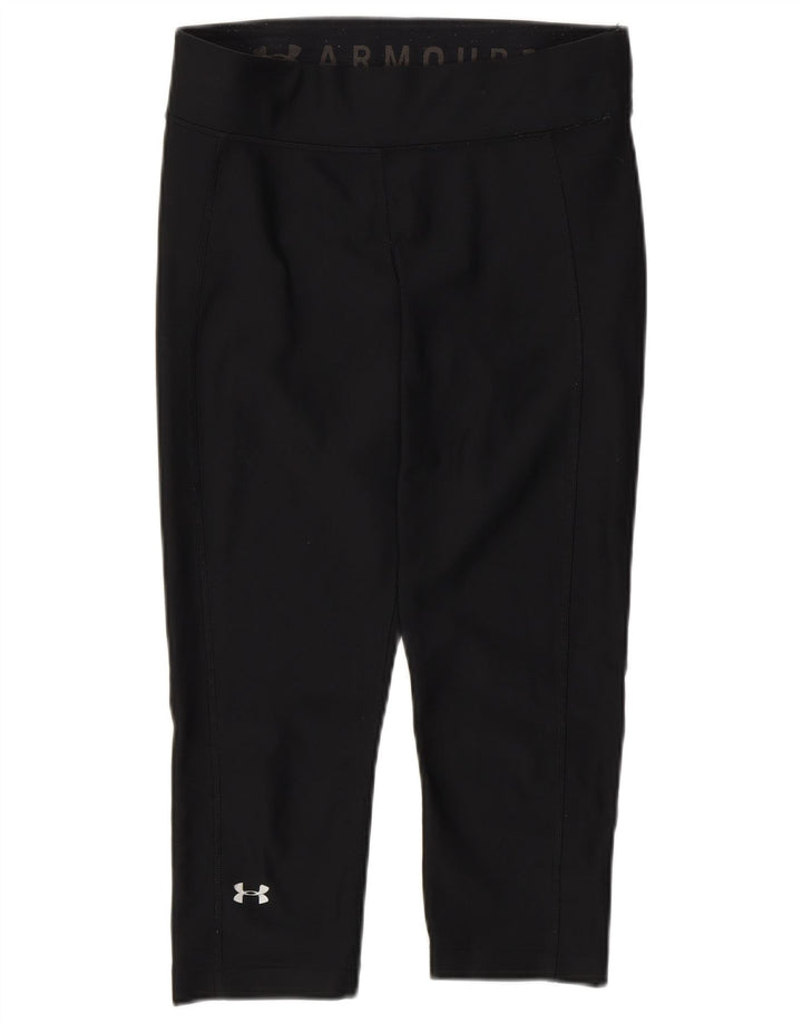 Under Armour Womens Heat Gear Capri Leggings UK 12 Medium Black