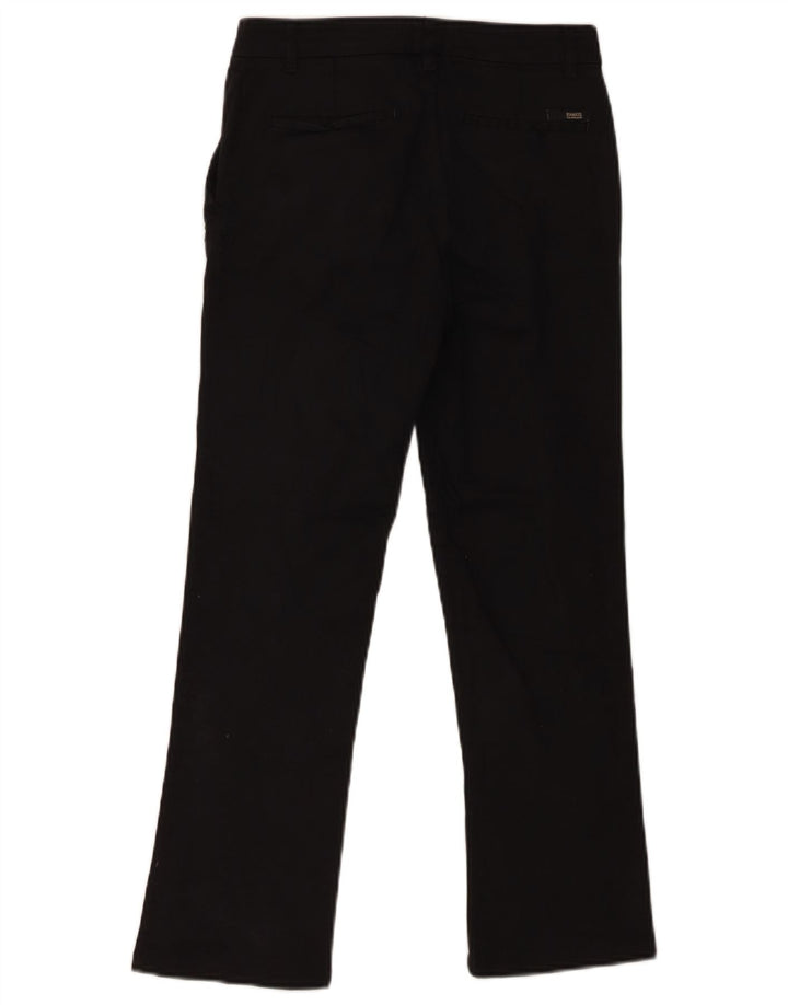 CALVIN KLEIN Womens Khakis Straight Cropped Trousers W26 L25 Black