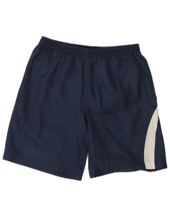 Asics Herre Sportshorts Large Navy Blue Colourblock Polyester