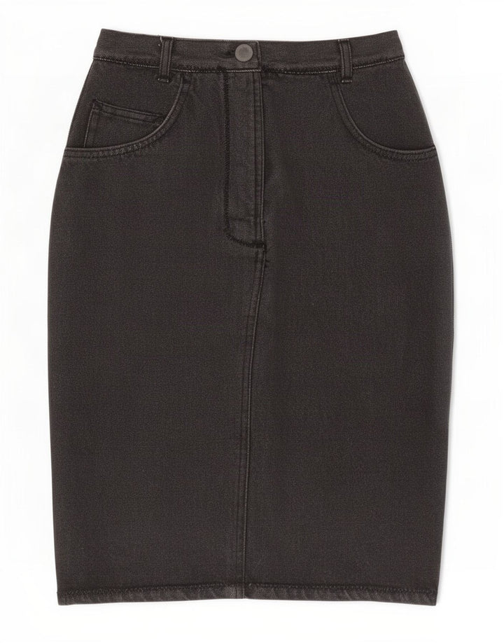 Vintage denimnederdel til kvinder Medium W28 Grå