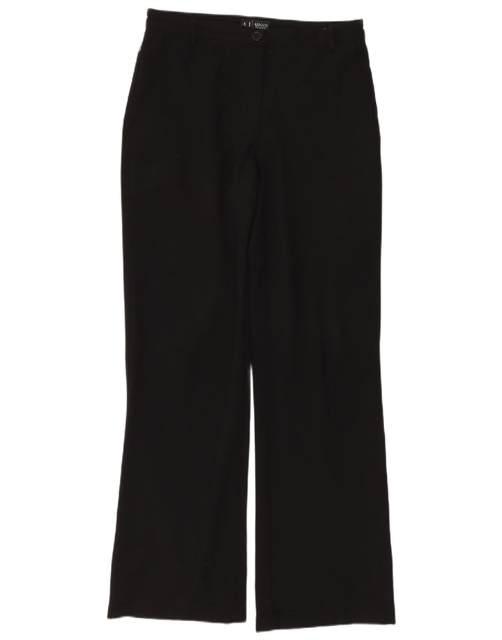 Armani Dame Bootcut Casual Bukser UK 12 Medium W28 L30 Sort Polyester