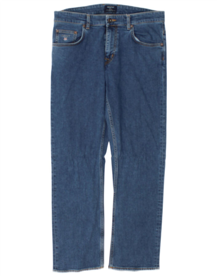 Gant Herre Regular Fit Straight Jeans W32 L30 Blå Bomuld