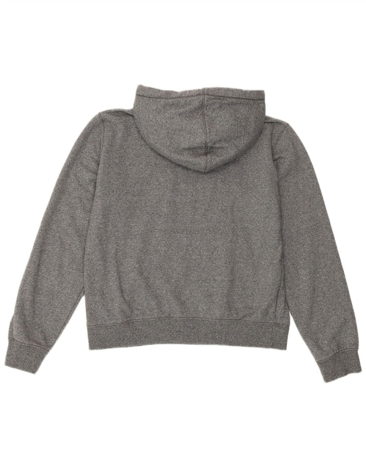 Champion Graphic Hoodie Jumper UK 12 Medium Grey Flecked