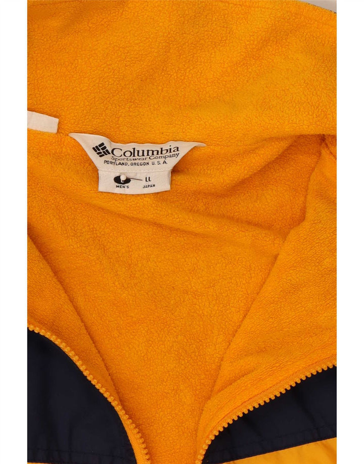 Columbia Herre Windbreaker Jacket UK 40 Large Yellow Colourblock