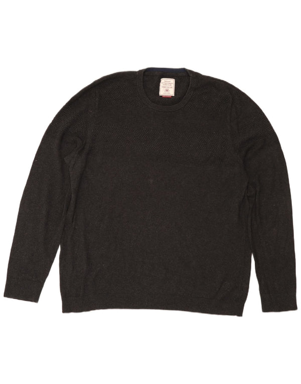 Fedt ansigt herre rund hals sweater 2XL grå bomuld