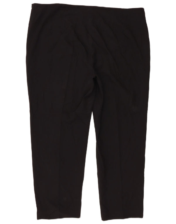 Marks & Spencer Womens Short Casual Trousers UK 20 2XL W42 L27 Black