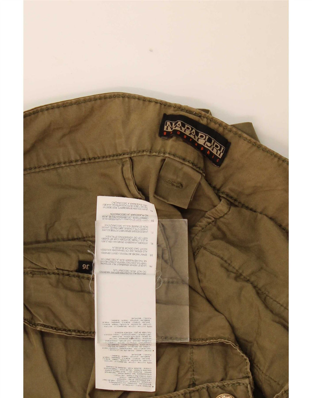 Napapijri Herre Cargo Shorts W36 Large Khaki Bomuld