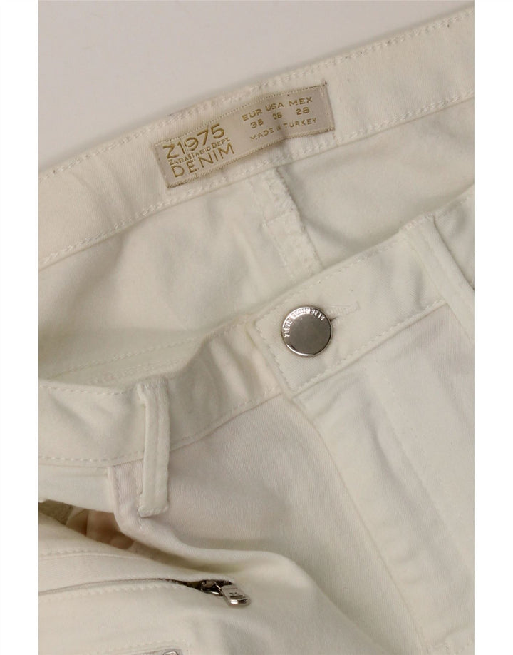 Zara Dame Skinny Jeans EU 38 Small W28 L28 Hvid