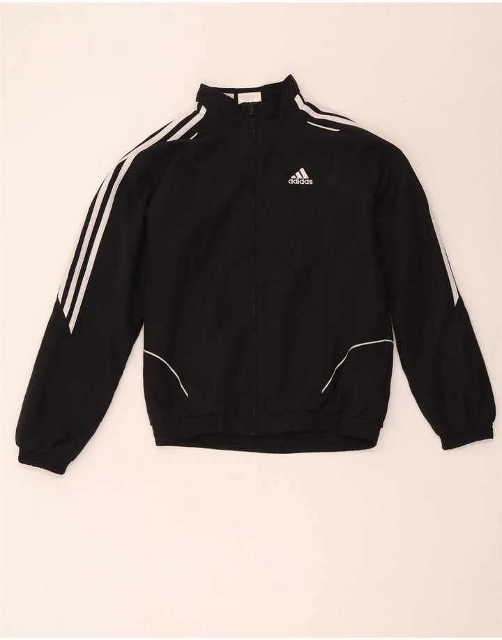 Adidas Drenge Træningsdragt Topjakke 13-14 År Sort Polyester