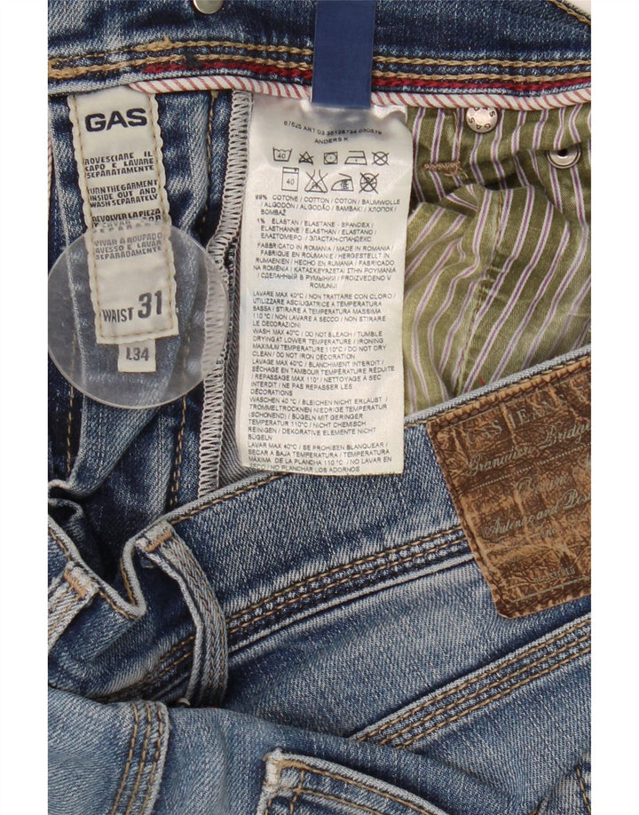 Gas Dame Slim Jeans W31 L34 Blå Bomuld