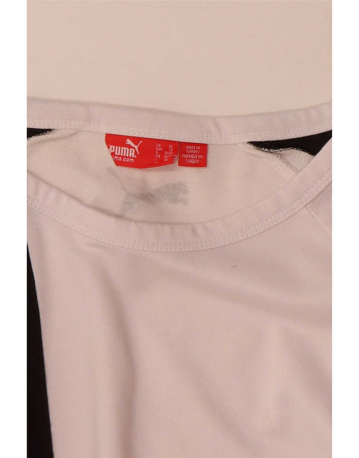 Puma Herre Top Langærmet XL Hvid Colourblock