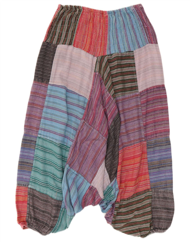VINTAGE Haremsbukser til kvinder W30 L22 Flerfarvet patchwork