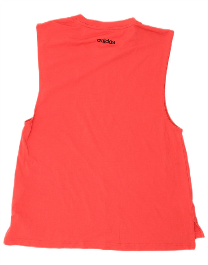 Adidas Dame Grafisk Vest Top UK 12 Medium Pink Polyester