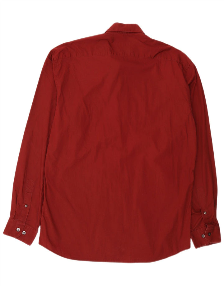 Massimo Dutti Herreskjorte str. 42 Large Bourgogne bomuld