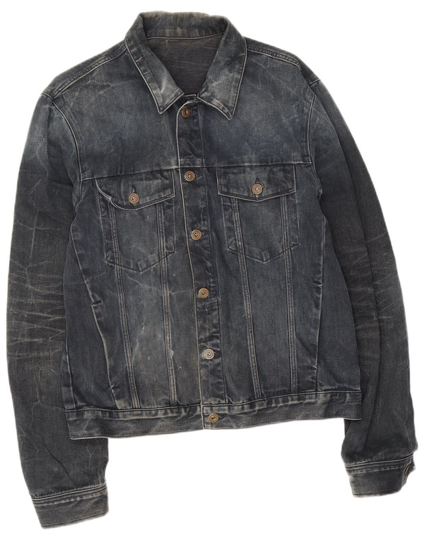 Calvin Klein Jeans Denimjakke til mænd UK 38 Medium Navy Blue Colourblock