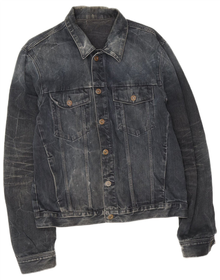 Calvin Klein Jeans Denimjakke til mænd UK 38 Medium Navy Blue Colourblock