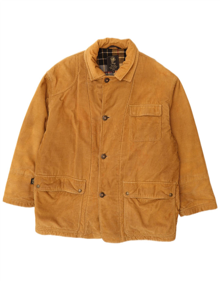 Fay Herre Corduroy Windbreaker Jacket UK 38 Medium Beige Bomuld