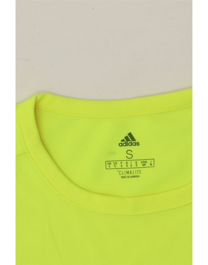 ADIDAS Mens Climalite T-Shirt Top Small Green Colourblock Polyester Vintage Adidas and Second-Hand Adidas from Messina Hembry 