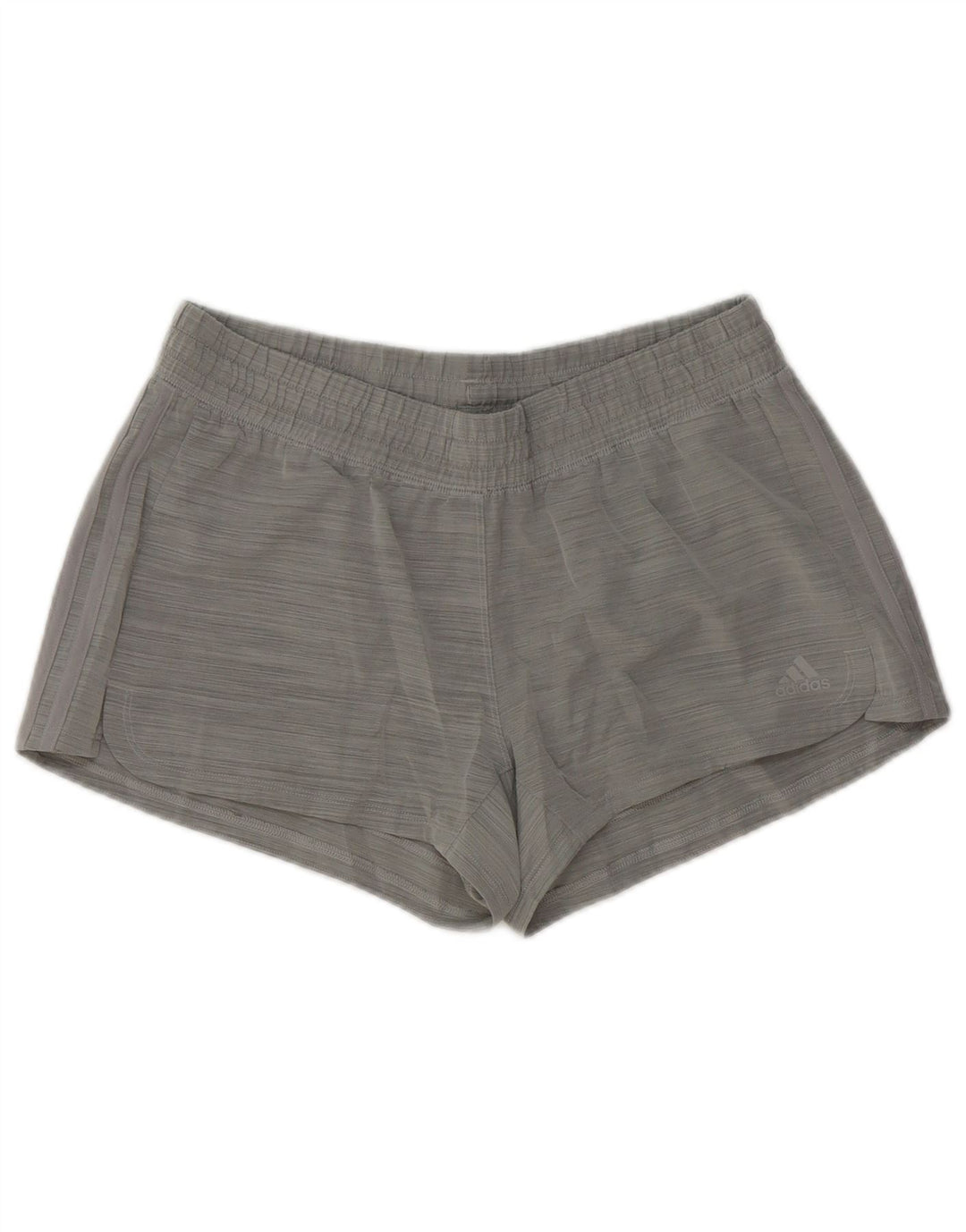 Adidas sportsshorts til kvinder UK 12/14 mellemgrå nålestribet polyester