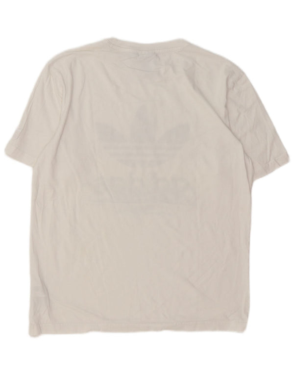 Adidas Grafisk T-shirt top til mænd Medium hvid bomuld