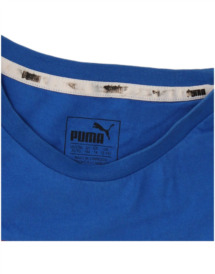 PUMA Boys Graphic T-Shirt Top 13-14 Years  Multicoloured Colourblock