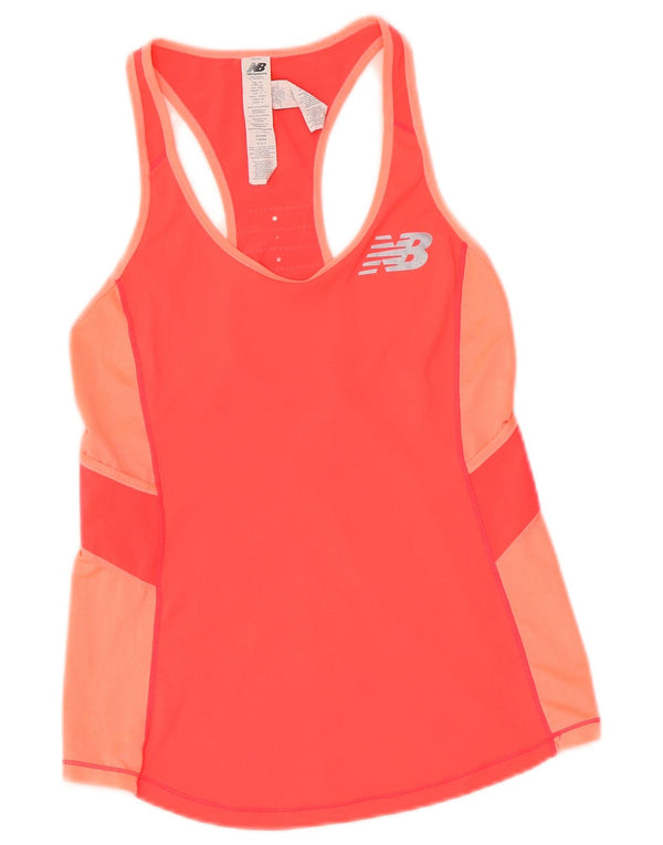 New Balance Damevest Top UK 4 XS Pink Colourblock Polyester