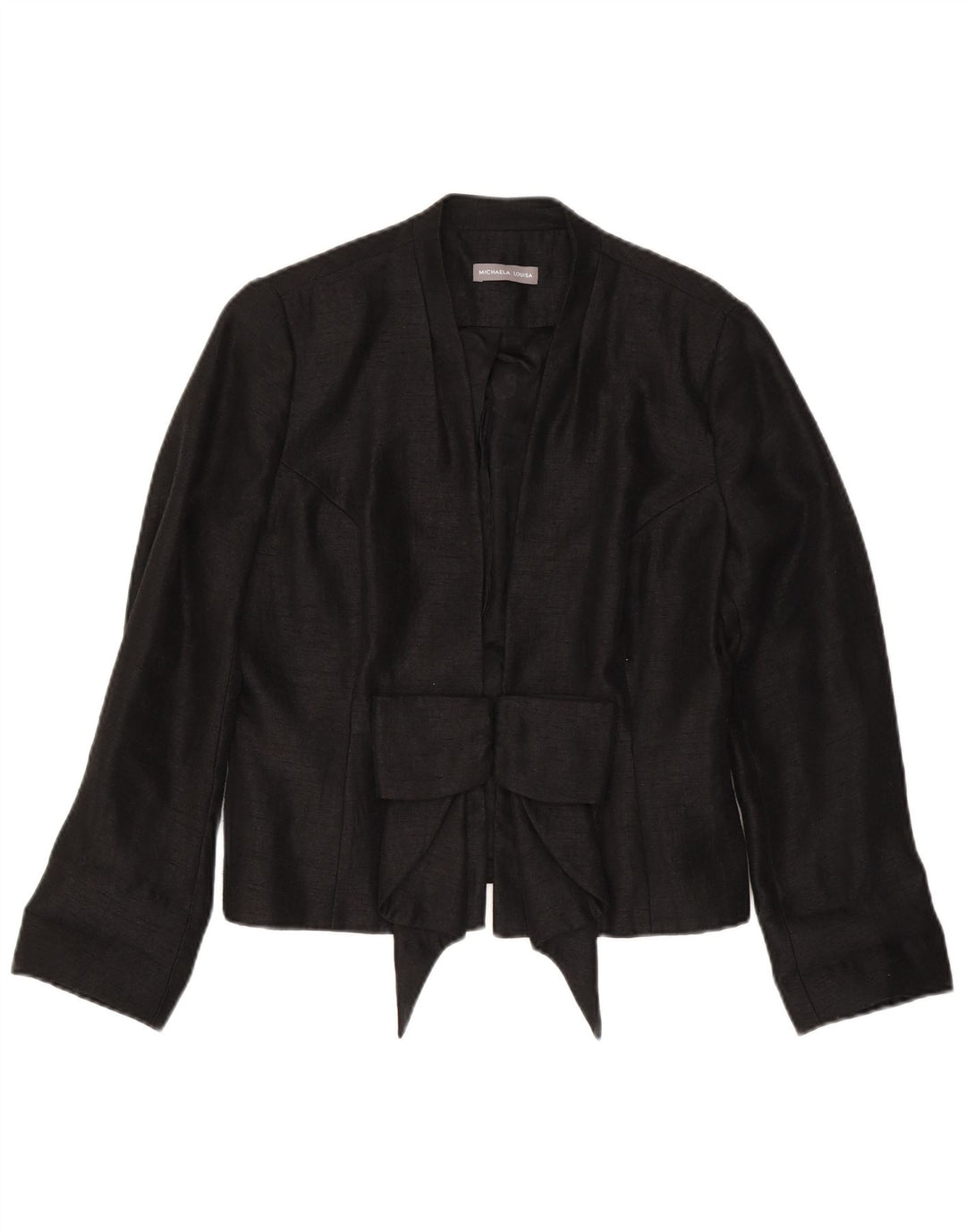 Vintage Dame Blazer Jacket UK 14 Medium Black Viscose