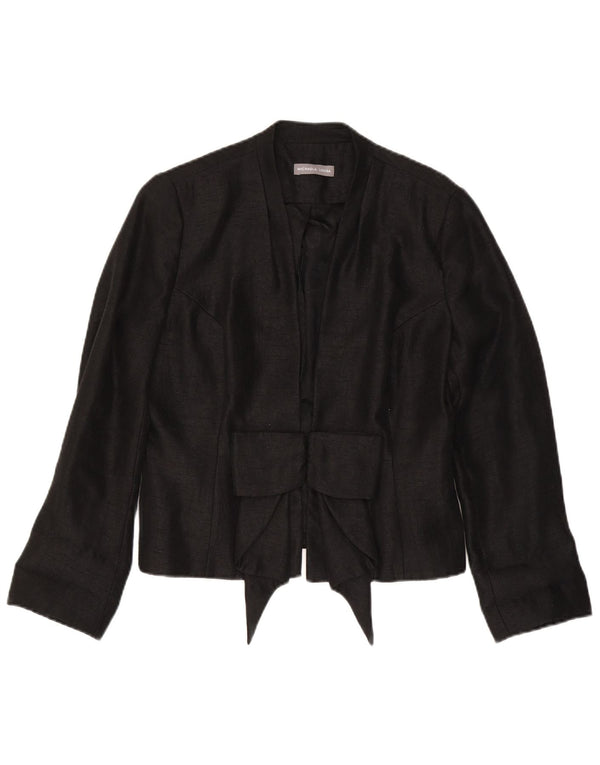 Vintage Dame Blazer Jacket UK 14 Medium Black Viscose