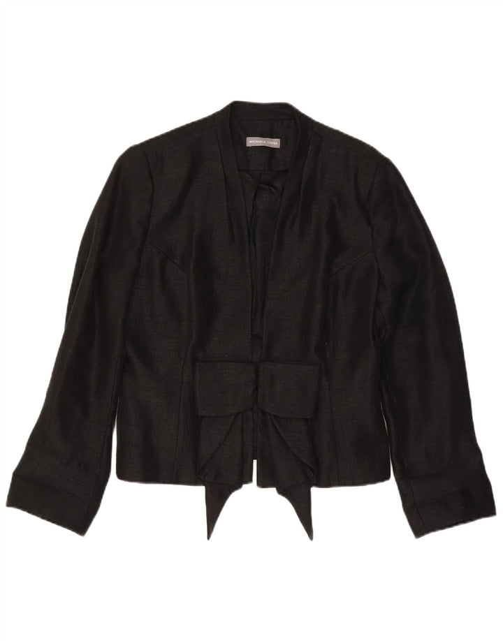 Vintage Dame Blazer Jacket UK 14 Medium Black Viscose