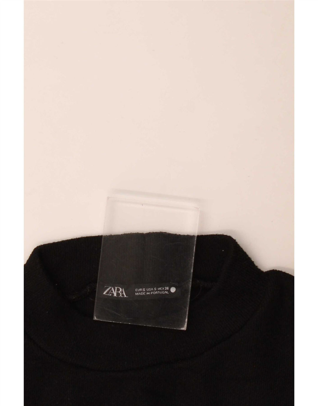 Zara Womens Crop Blouse Top UK 10 Small Black