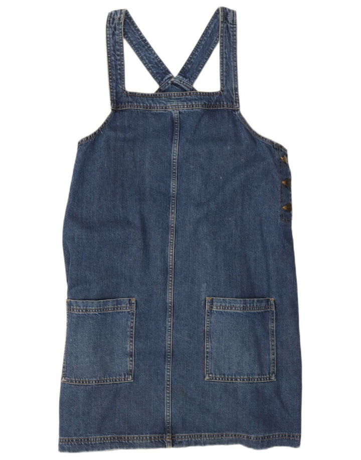 Fat Face Dame Denim Dungaree Dress UK 14 Large Blue