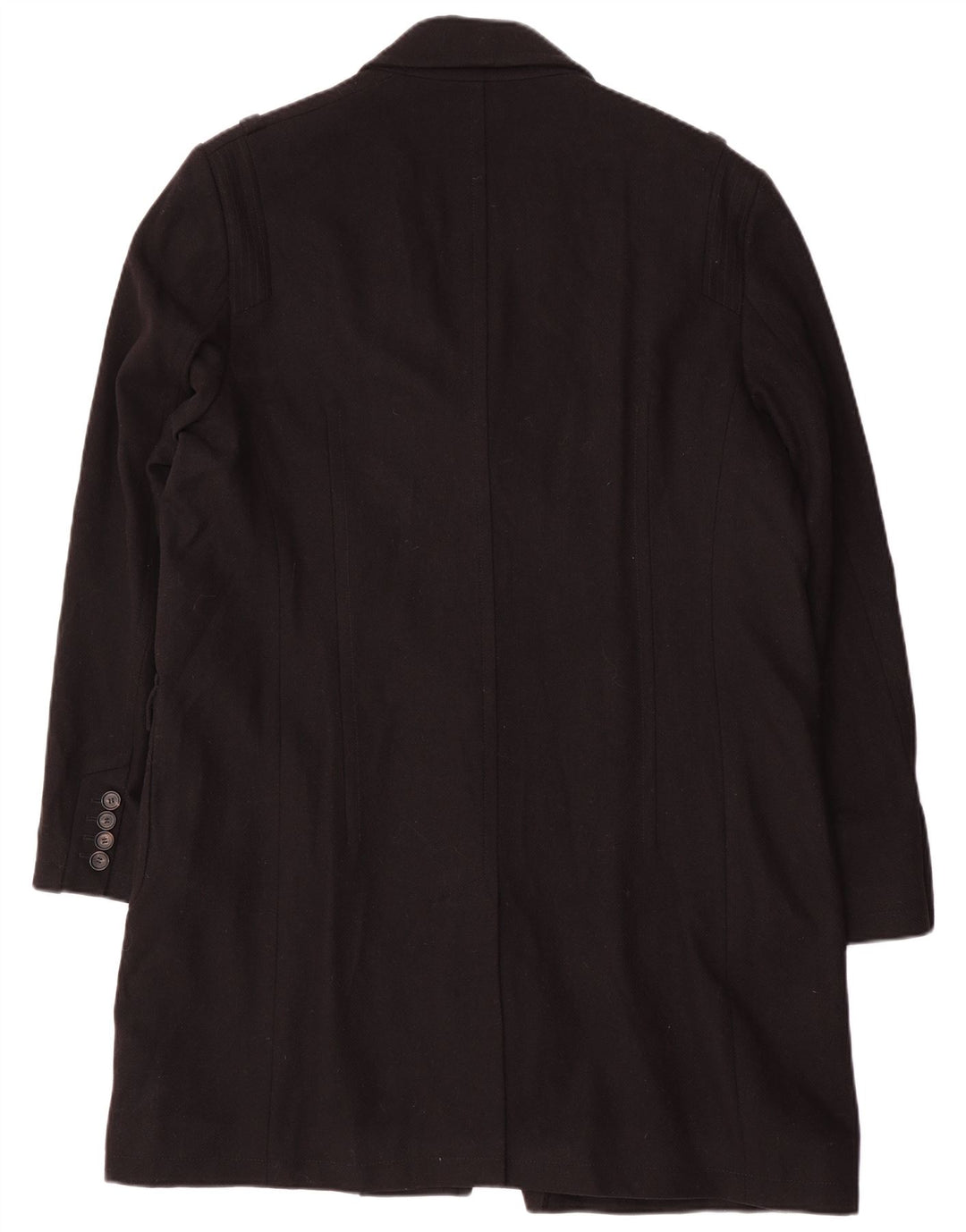 Reiss Herre Overfrakke UK 44 2XL Navy Blue Virgin Wool
