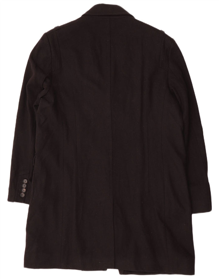 Reiss Herre Overfrakke UK 44 2XL Navy Blue Virgin Wool