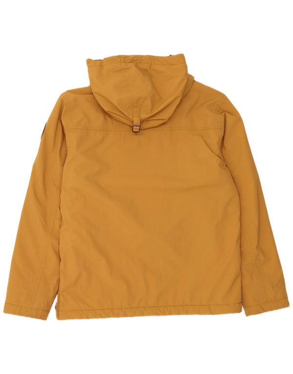 Napapijri Herre Geographic Graphic Anorak Jacket UK 40 Large Yellow Nylon