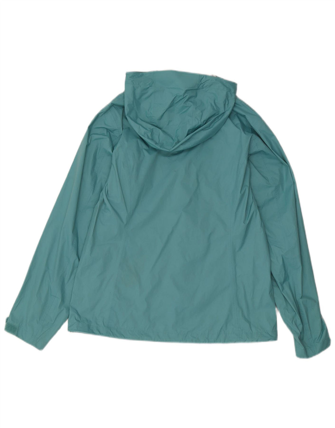 Eddie Bauer Dame Regnjakke med hætte UK 14 Medium Blue Nylon