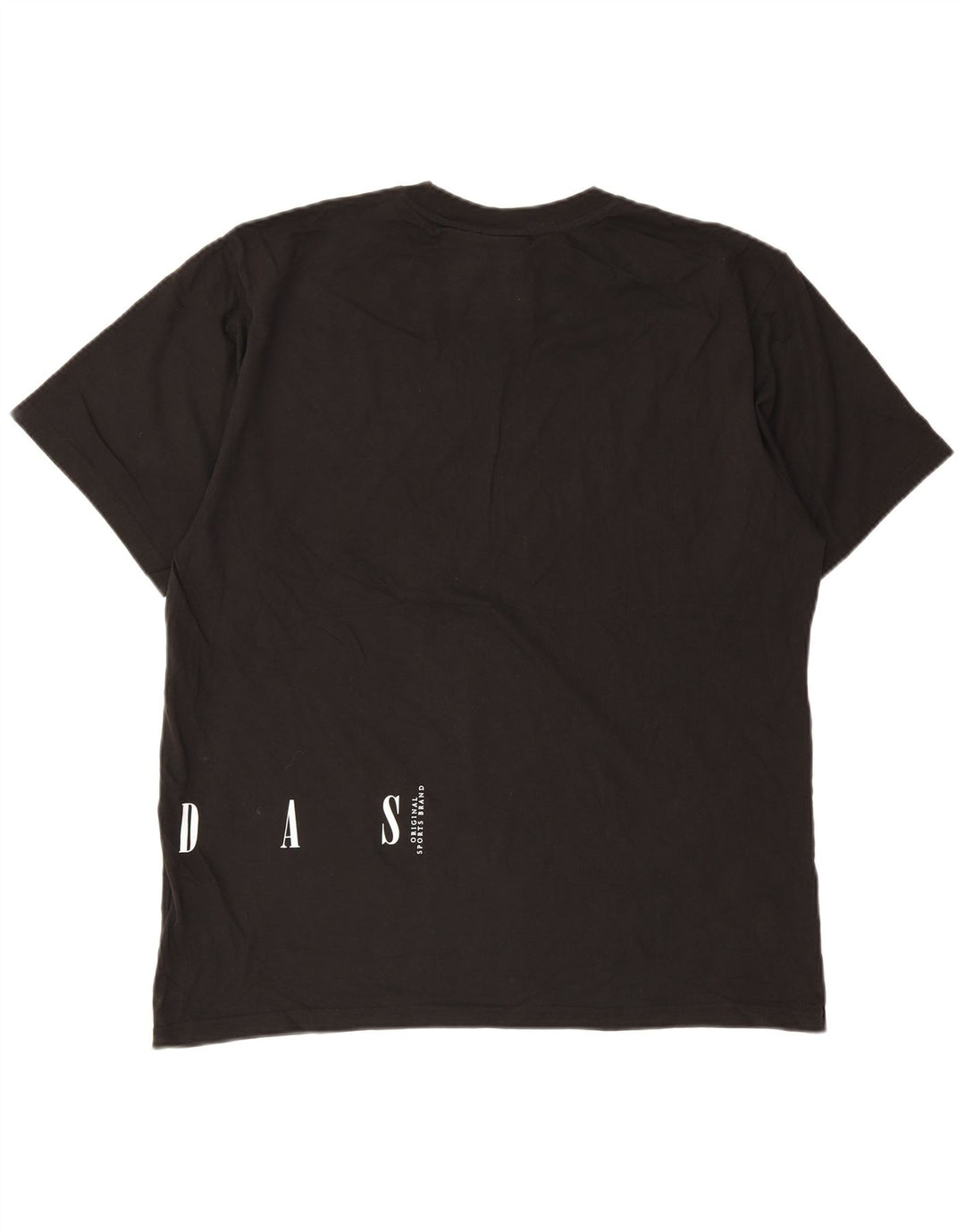 ADIDAS Mens Graphic T-Shirt Top XL Black Cotton