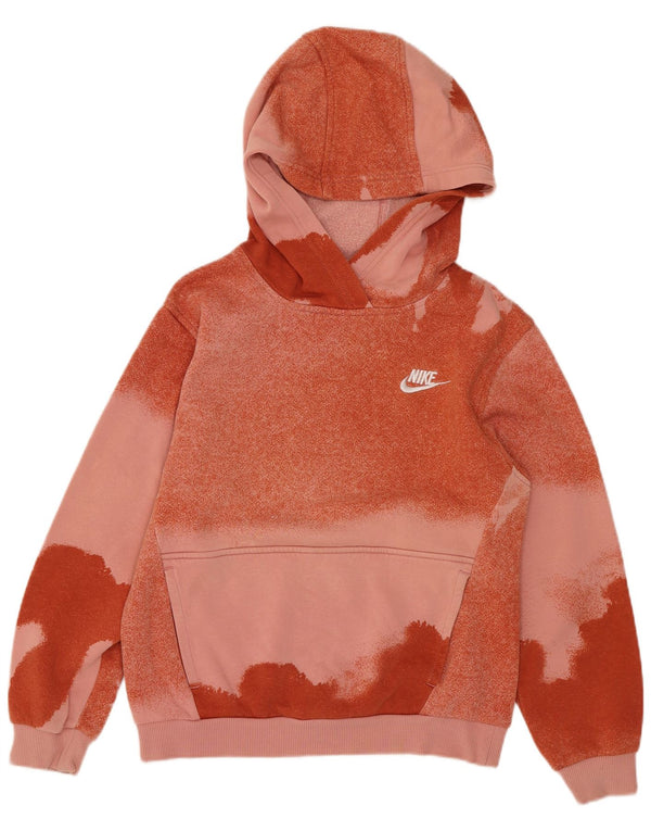 Nike piger hættetrøje afslappet pasform hættetrøje 10-11 år orange slipsfarve