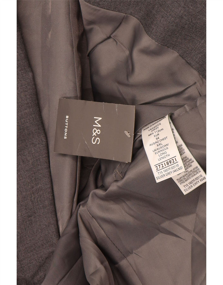 Marks & Spencer Herre 2-knaps blazerjakke UK 44 XL Grå polyester